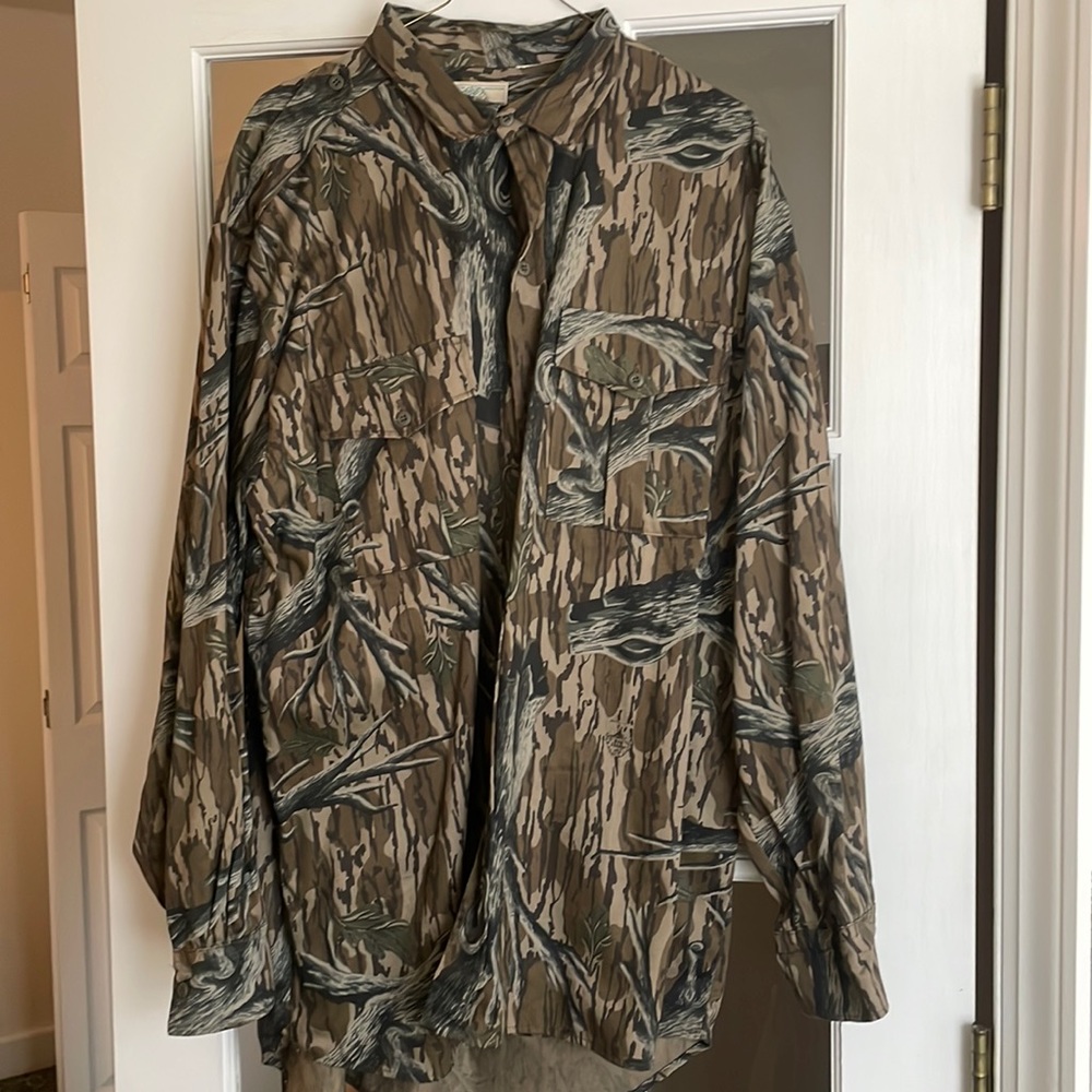 Mossy oak camo button down shirt